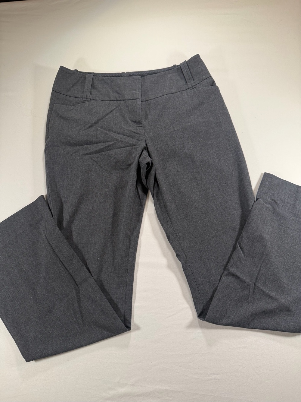 The Limited Cassidy Fit Charcoal Sz 6 Wide-Leg Dress Pants Front Pockets